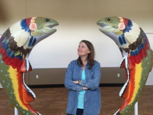 Trout Sculptures - Chief Big Creek 1 & 2 by Jeanne Matheny