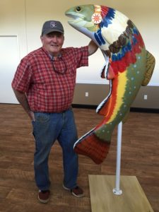 Trout Sculpture-Mr. Martin (Trout Art Trail Contest Platinum Sponsor) and his Chief Big Creek-Commission