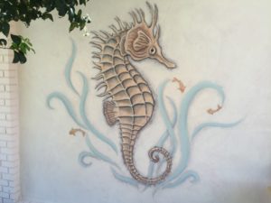 Seahorse on Exterior Wall of Florida Home-Commission