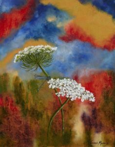 Majestic Lace II with Damselfly-11 X 14 Oil (Original & Prints available, Contact artist)