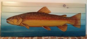 Noontootla Brown 5ft long on pine beadboard (SOLD)